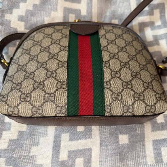 Gucci Ophidia Crossbody Bag Size Small with Green and Red classic Gucci Webbing - Picture 3 of 15